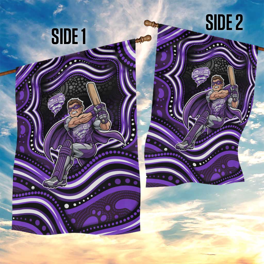 Hobart Hurricanes Cricket Garden Flag Australian Cricket Mascot - Modern Indigenous Style