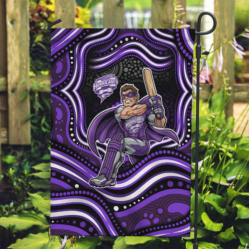 Hobart Hurricanes Cricket Garden Flag Australian Cricket Mascot - Modern Indigenous Style