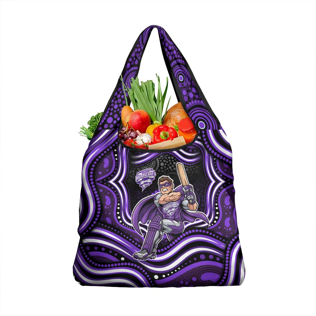 Hobart Hurricanes Cricket Grocery Bag Australian Cricket Mascot - Modern Indigenous Style