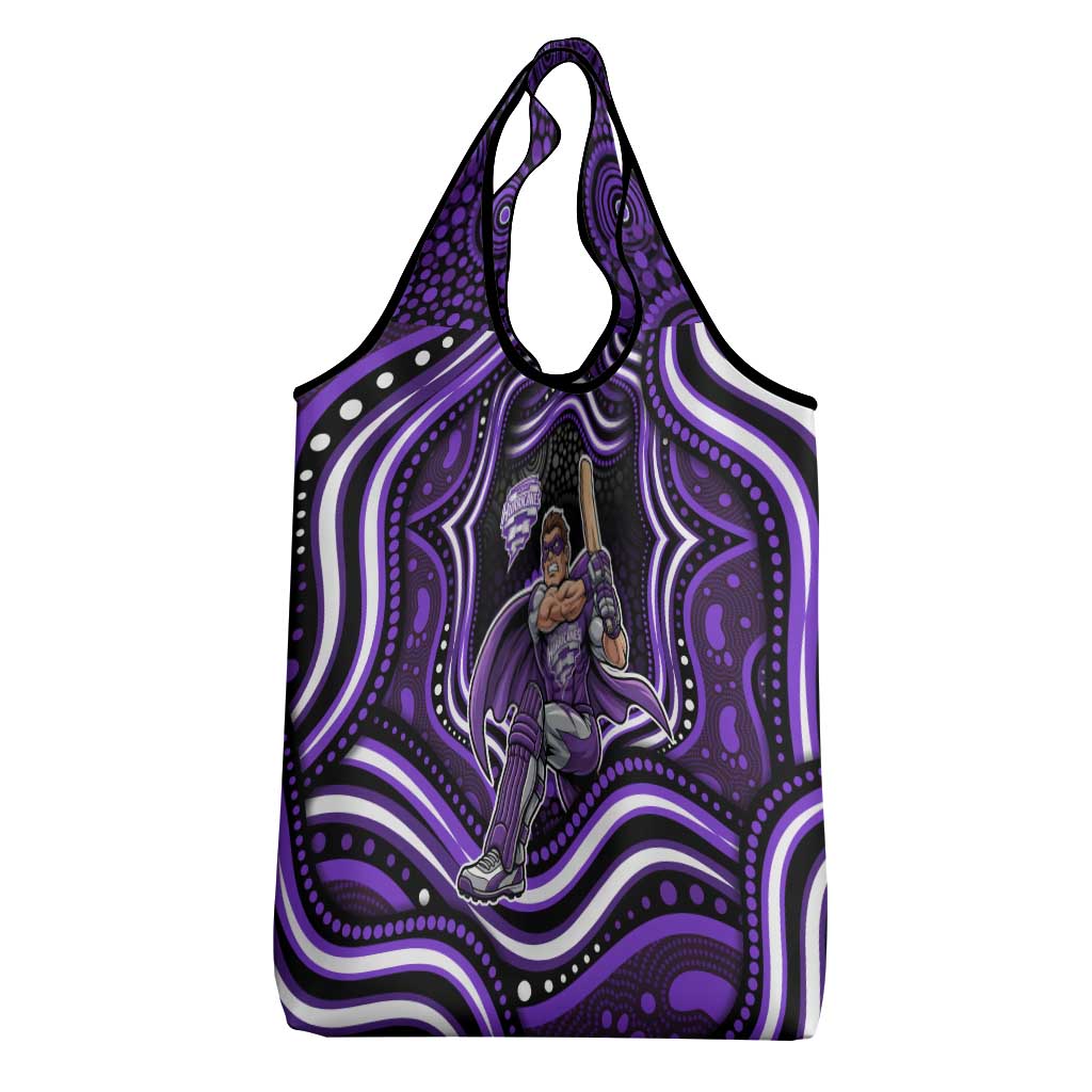 Hobart Hurricanes Cricket Grocery Bag Australian Cricket Mascot - Modern Indigenous Style