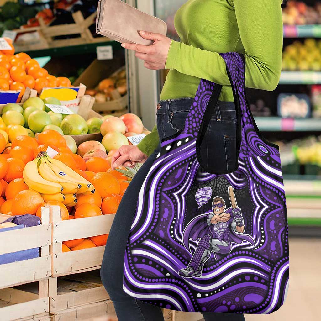 Hobart Hurricanes Cricket Grocery Bag Australian Cricket Mascot - Modern Indigenous Style