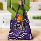 Hobart Hurricanes Cricket Grocery Bag Australian Cricket Mascot - Modern Indigenous Style