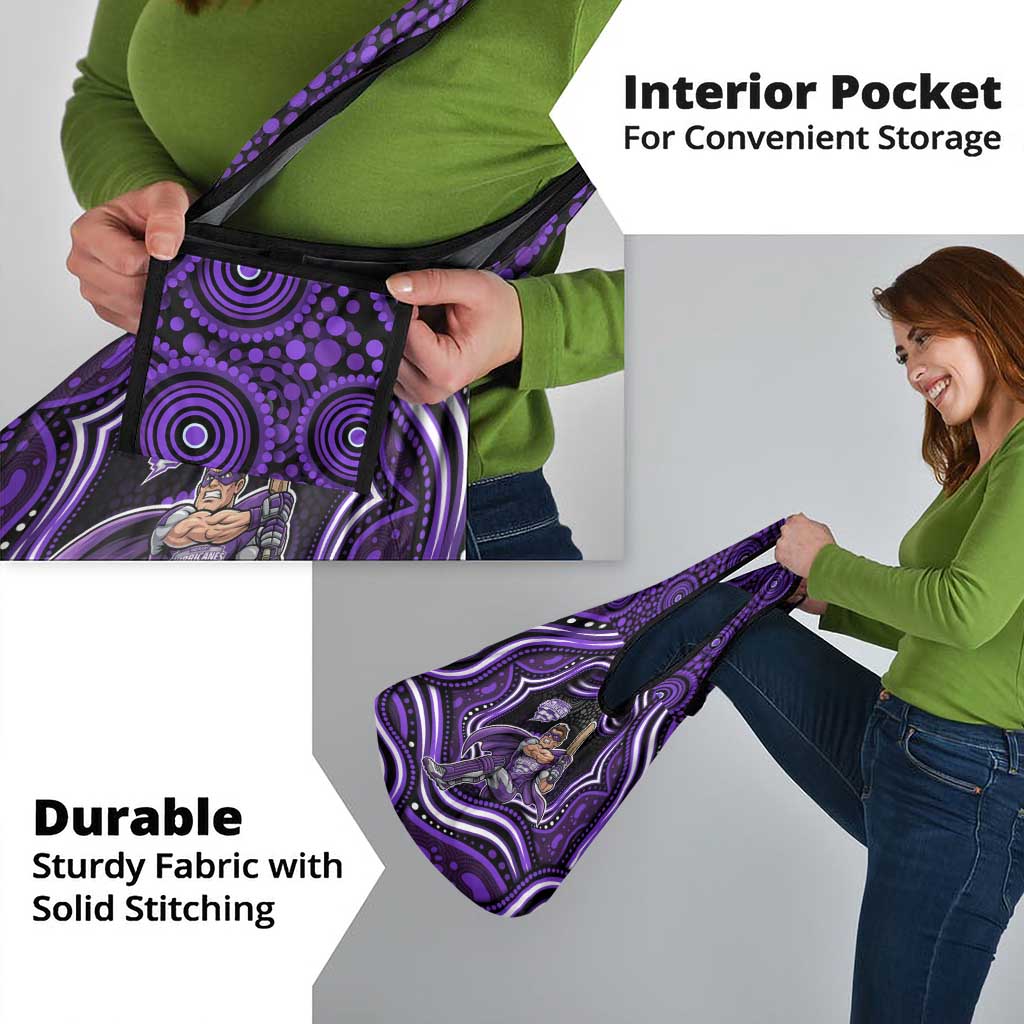 Hobart Hurricanes Cricket Grocery Bag Australian Cricket Mascot - Modern Indigenous Style