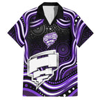 Hobart Hurricanes Cricket Hawaiian Shirt Australian Cricket Mascot - Modern Indigenous Style