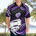 Hobart Hurricanes Cricket Hawaiian Shirt Australian Cricket Mascot - Modern Indigenous Style