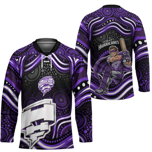 Hobart Hurricanes Cricket Hockey Jersey Australian Cricket Mascot - Modern Indigenous Style