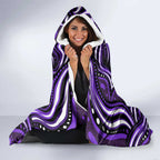Hobart Hurricanes Cricket Hooded Blanket Australian Cricket Mascot - Modern Indigenous Style