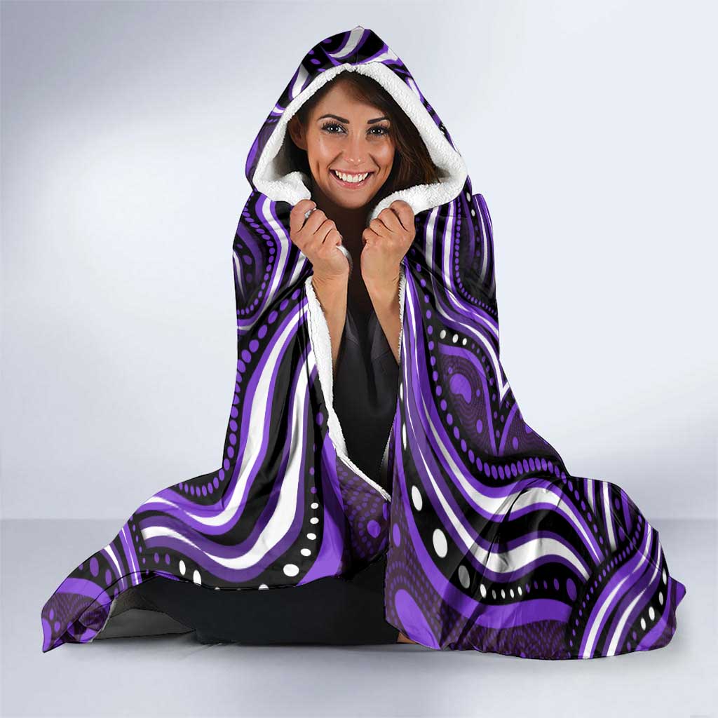 Hobart Hurricanes Cricket Hooded Blanket Australian Cricket Mascot - Modern Indigenous Style