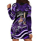 Hobart Hurricanes Cricket Hoodie Dress Australian Cricket Mascot - Modern Indigenous Style