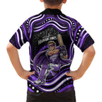 Hobart Hurricanes Cricket Kid Hawaiian Shirt Australian Cricket Mascot - Modern Indigenous Style