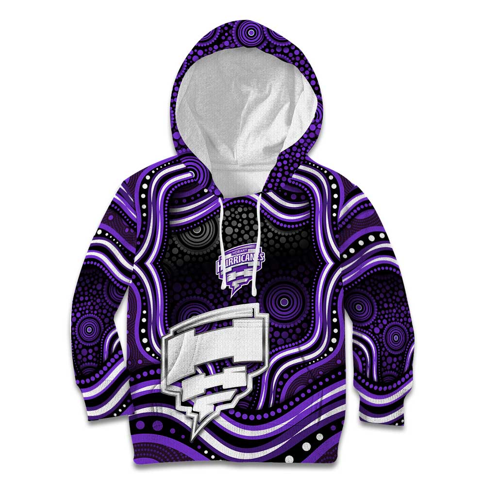 Hobart Hurricanes Cricket Kid Hoodie Australian Cricket Mascot - Modern Indigenous Style