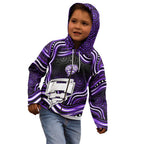 Hobart Hurricanes Cricket Kid Hoodie Australian Cricket Mascot - Modern Indigenous Style