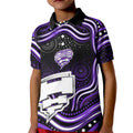 Hobart Hurricanes Cricket Kid Polo Shirt Australian Cricket Mascot - Modern Indigenous Style