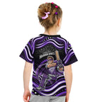 Hobart Hurricanes Cricket Kid T Shirt Australian Cricket Mascot - Modern Indigenous Style