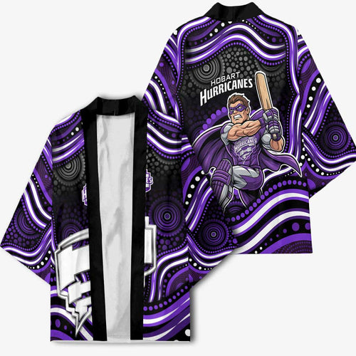 Hobart Hurricanes Cricket Kimono Australian Cricket Mascot - Modern Indigenous Style