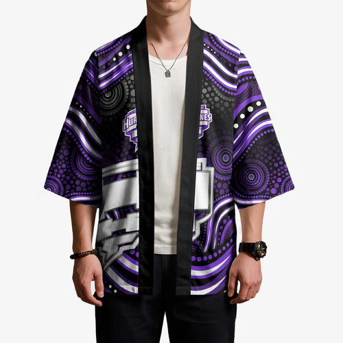Hobart Hurricanes Cricket Kimono Australian Cricket Mascot - Modern Indigenous Style