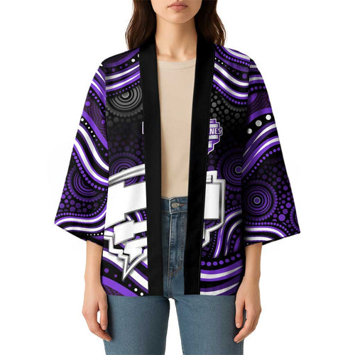 Hobart Hurricanes Cricket Kimono Australian Cricket Mascot - Modern Indigenous Style