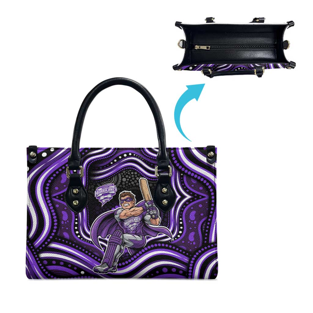 Hobart Hurricanes Cricket Leather Bag Australian Cricket Mascot - Modern Indigenous Style