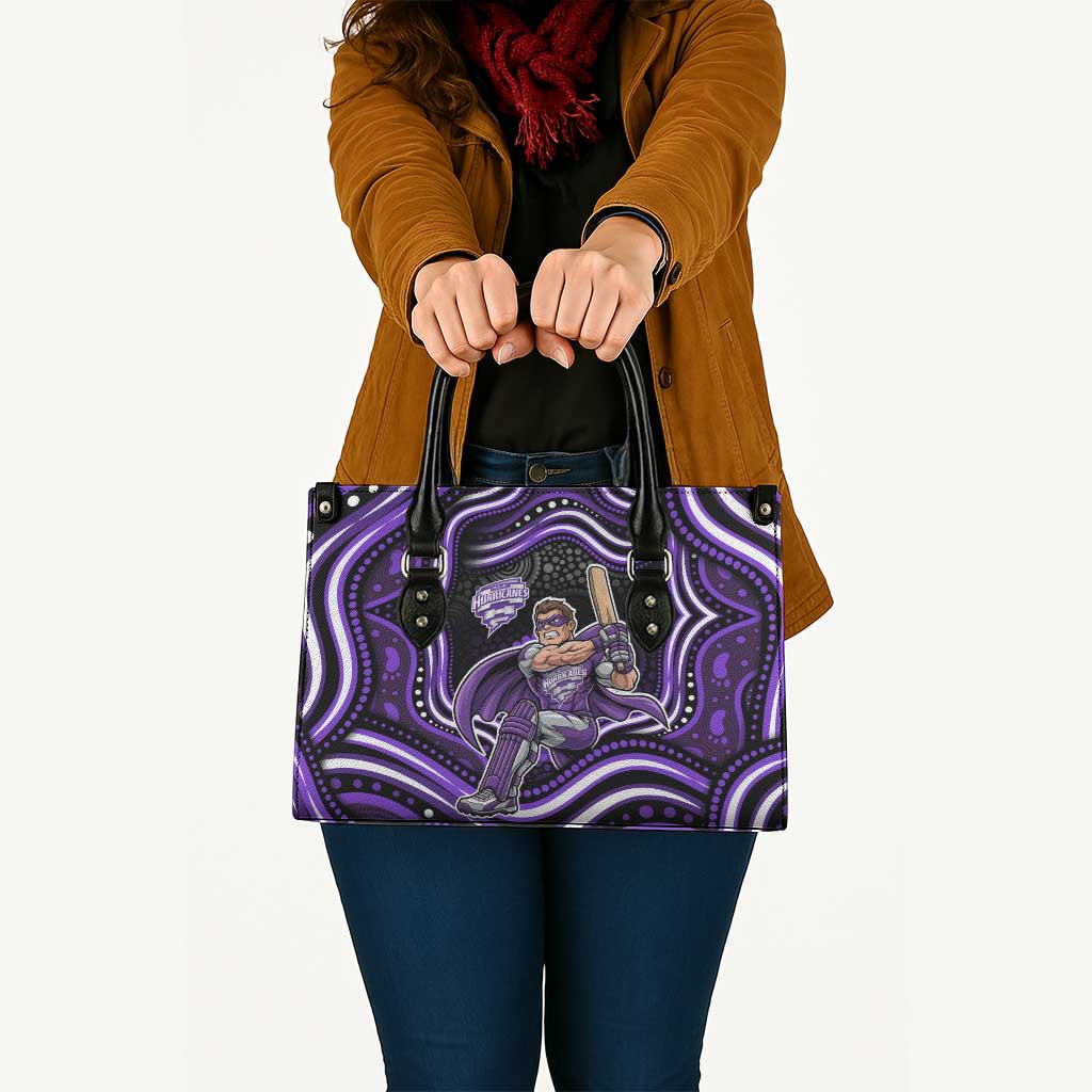 Hobart Hurricanes Cricket Leather Bag Australian Cricket Mascot - Modern Indigenous Style