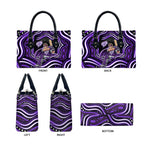 Hobart Hurricanes Cricket Leather Bag Australian Cricket Mascot - Modern Indigenous Style