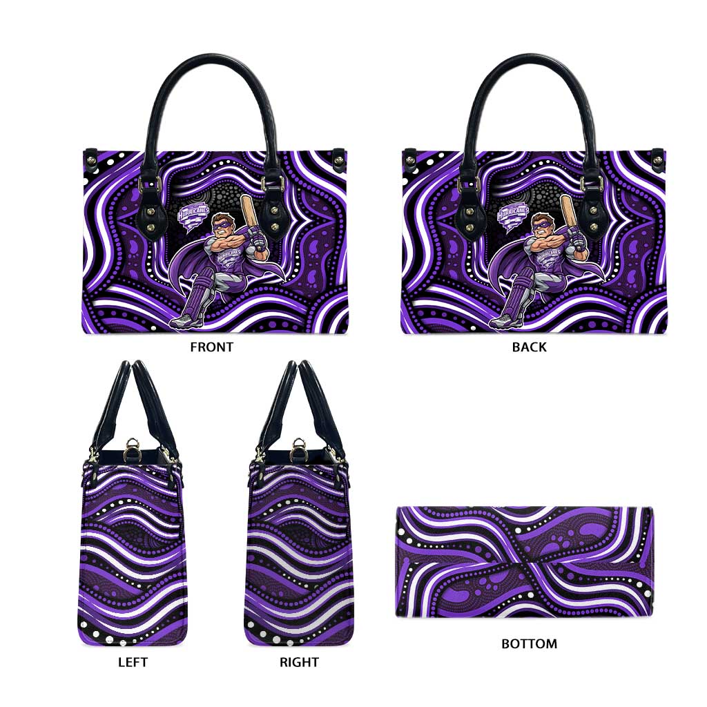 Hobart Hurricanes Cricket Leather Bag Australian Cricket Mascot - Modern Indigenous Style