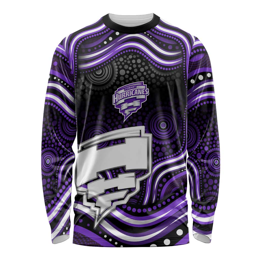 Hobart Hurricanes Cricket Long Sleeve Shirt Australian Cricket Mascot - Modern Indigenous Style