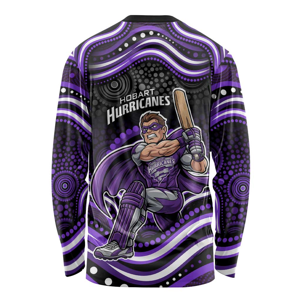 Hobart Hurricanes Cricket Long Sleeve Shirt Australian Cricket Mascot - Modern Indigenous Style