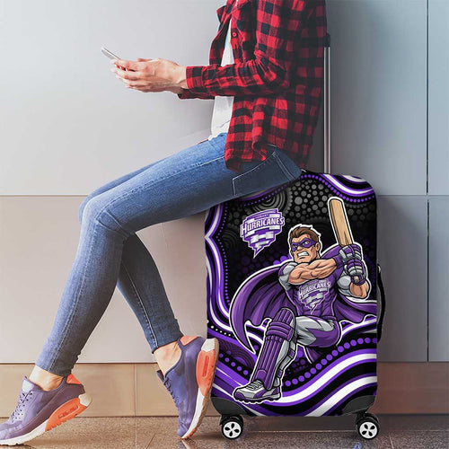 Hobart Hurricanes Cricket Luggage Cover Australian Cricket Mascot - Modern Indigenous Style