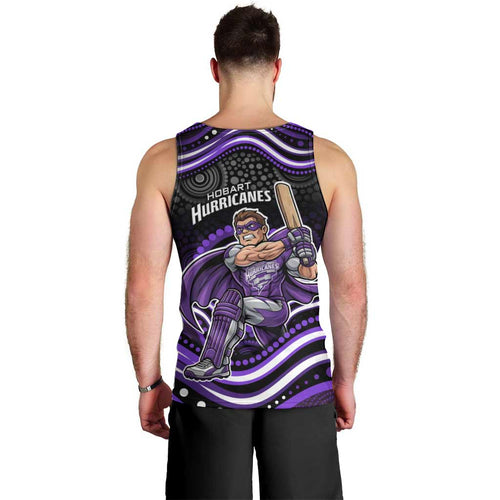 Hobart Hurricanes Cricket Men Tank Top Australian Cricket Mascot - Modern Indigenous Style