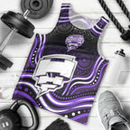 Hobart Hurricanes Cricket Men Tank Top Australian Cricket Mascot - Modern Indigenous Style