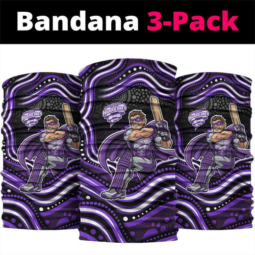 Hobart Hurricanes Cricket Neck Gaiter Australian Cricket Mascot - Modern Indigenous Style