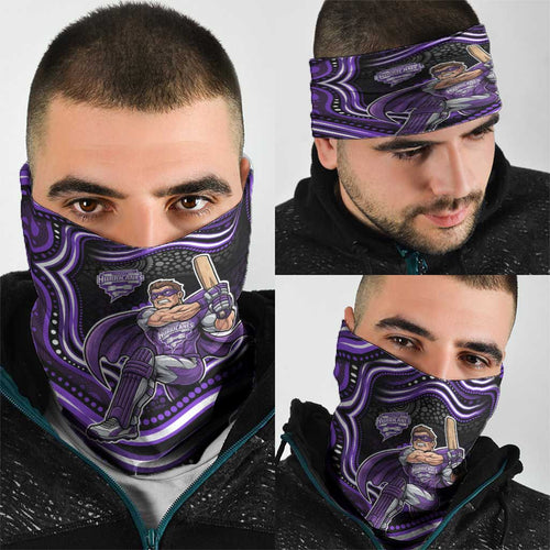 Hobart Hurricanes Cricket Neck Gaiter Australian Cricket Mascot - Modern Indigenous Style