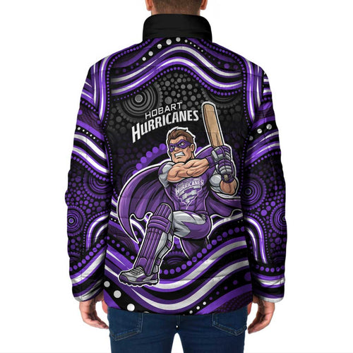Hobart Hurricanes Cricket Padded Jacket Australian Cricket Mascot - Modern Indigenous Style