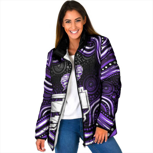 Hobart Hurricanes Cricket Padded Jacket Australian Cricket Mascot - Modern Indigenous Style