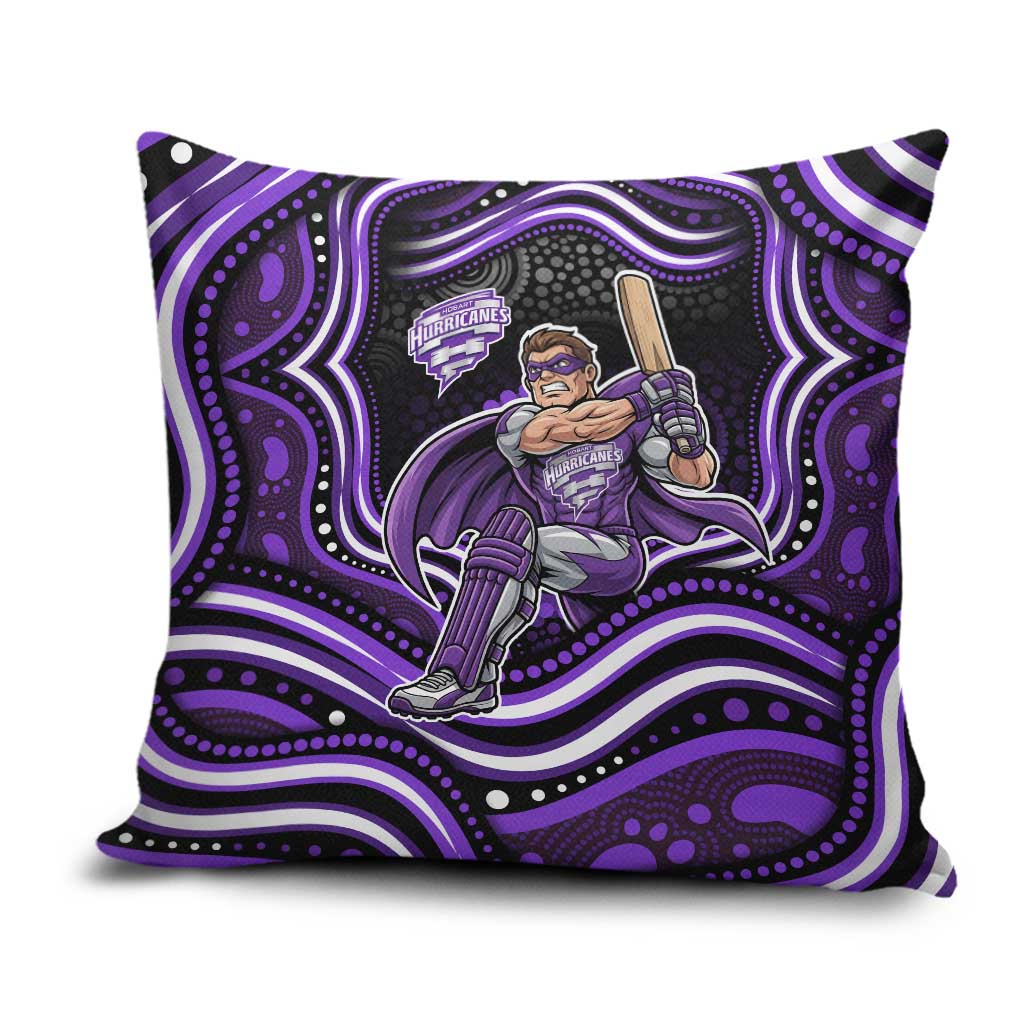 Hobart Hurricanes Cricket Pillow Cover Australian Cricket Mascot - Modern Indigenous Style