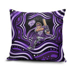 Hobart Hurricanes Cricket Pillow Cover Australian Cricket Mascot - Modern Indigenous Style