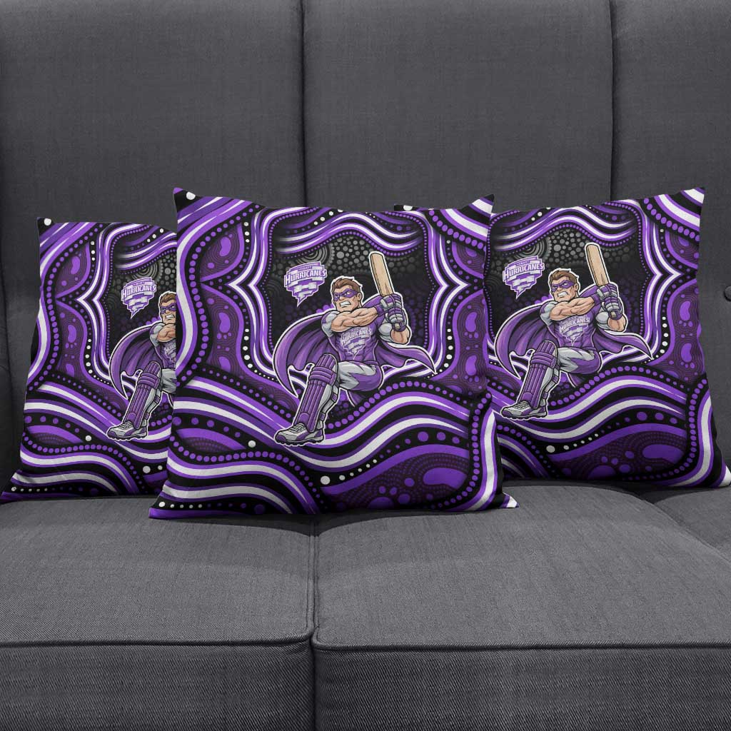 Hobart Hurricanes Cricket Pillow Cover Australian Cricket Mascot - Modern Indigenous Style