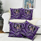 Hobart Hurricanes Cricket Pillow Cover Australian Cricket Mascot - Modern Indigenous Style