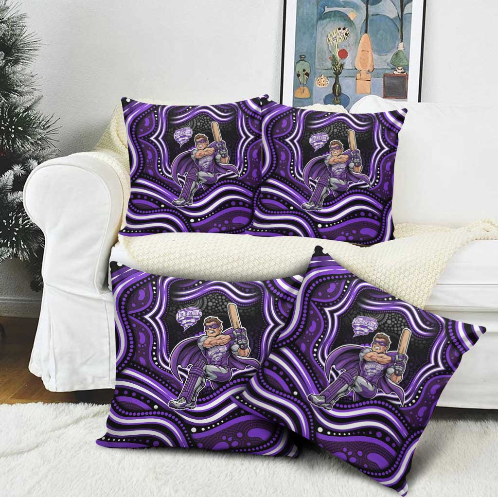 Hobart Hurricanes Cricket Pillow Cover Australian Cricket Mascot - Modern Indigenous Style