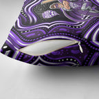 Hobart Hurricanes Cricket Pillow Cover Australian Cricket Mascot - Modern Indigenous Style