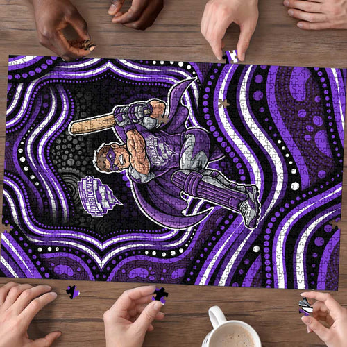 Hobart Hurricanes Cricket Puzzle Australian Cricket Mascot - Modern Indigenous Style