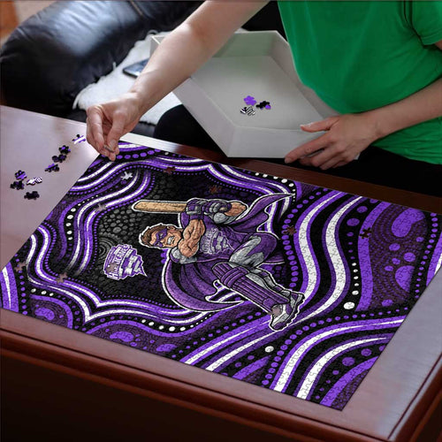 Hobart Hurricanes Cricket Puzzle Australian Cricket Mascot - Modern Indigenous Style