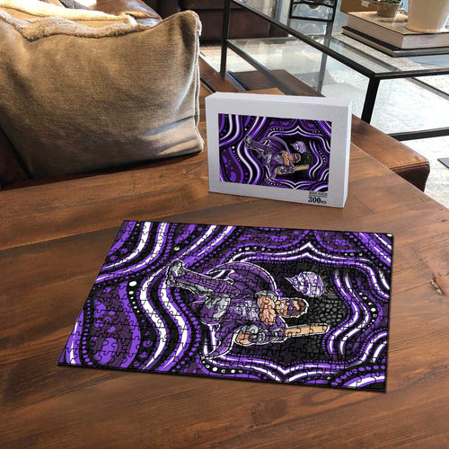 Hobart Hurricanes Cricket Puzzle Australian Cricket Mascot - Modern Indigenous Style