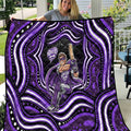 Hobart Hurricanes Cricket Quilt Australian Cricket Mascot - Modern Indigenous Style