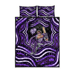 Hobart Hurricanes Cricket Quilt Bed Set Australian Cricket Mascot - Modern Indigenous Style