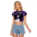 Hobart Hurricanes Cricket Raglan Cropped T Shirt Australian Cricket Mascot - Modern Indigenous Style