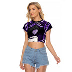 Hobart Hurricanes Cricket Raglan Cropped T Shirt Australian Cricket Mascot - Modern Indigenous Style