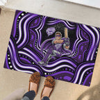Hobart Hurricanes Cricket Rubber Doormat Australian Cricket Mascot - Modern Indigenous Style