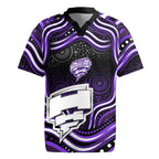 Hobart Hurricanes Cricket Rugby Jersey Australian Cricket Mascot - Modern Indigenous Style