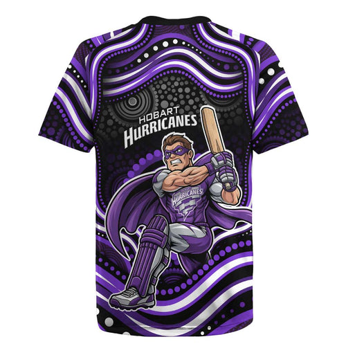 Hobart Hurricanes Cricket Rugby Jersey Australian Cricket Mascot - Modern Indigenous Style